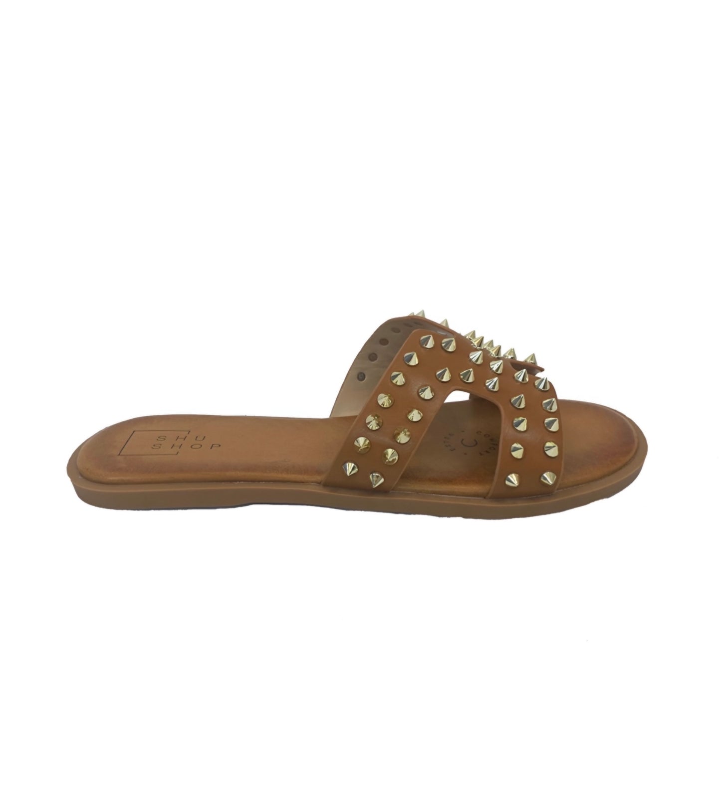 Electric Studded Sandals - Tan