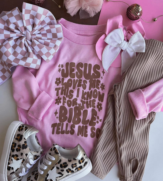 Toddler Jesus Loves Me Long Sleeve Tee