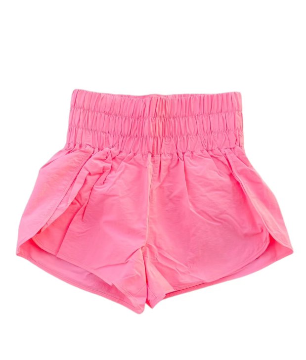 Stay Active High Waist Band Active Shorts in Hot Pink