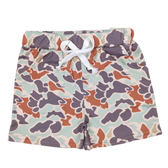 Orange Camo Shorts - Toddler