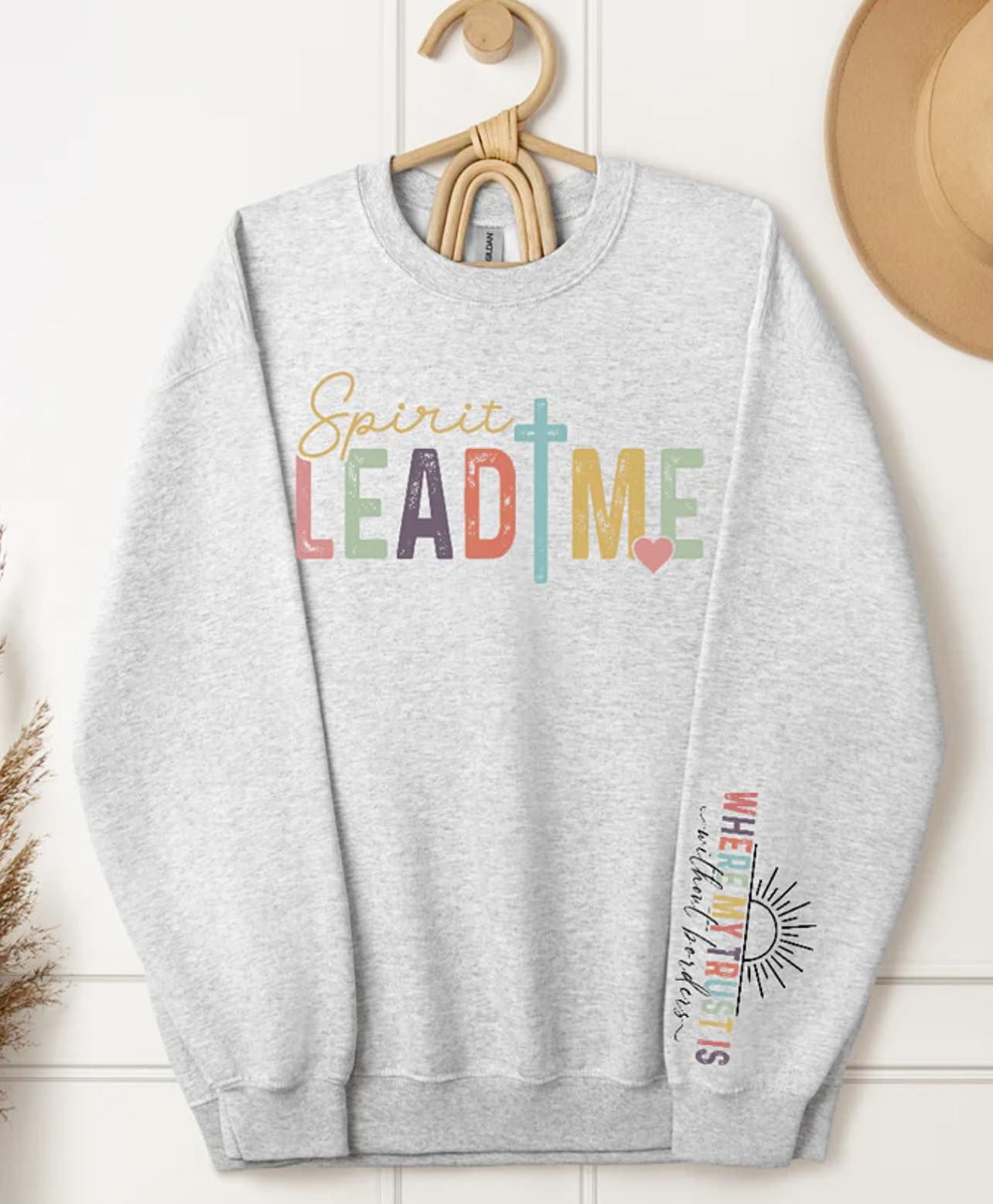 ''Spirit Lead Me" Crewneck - Grey