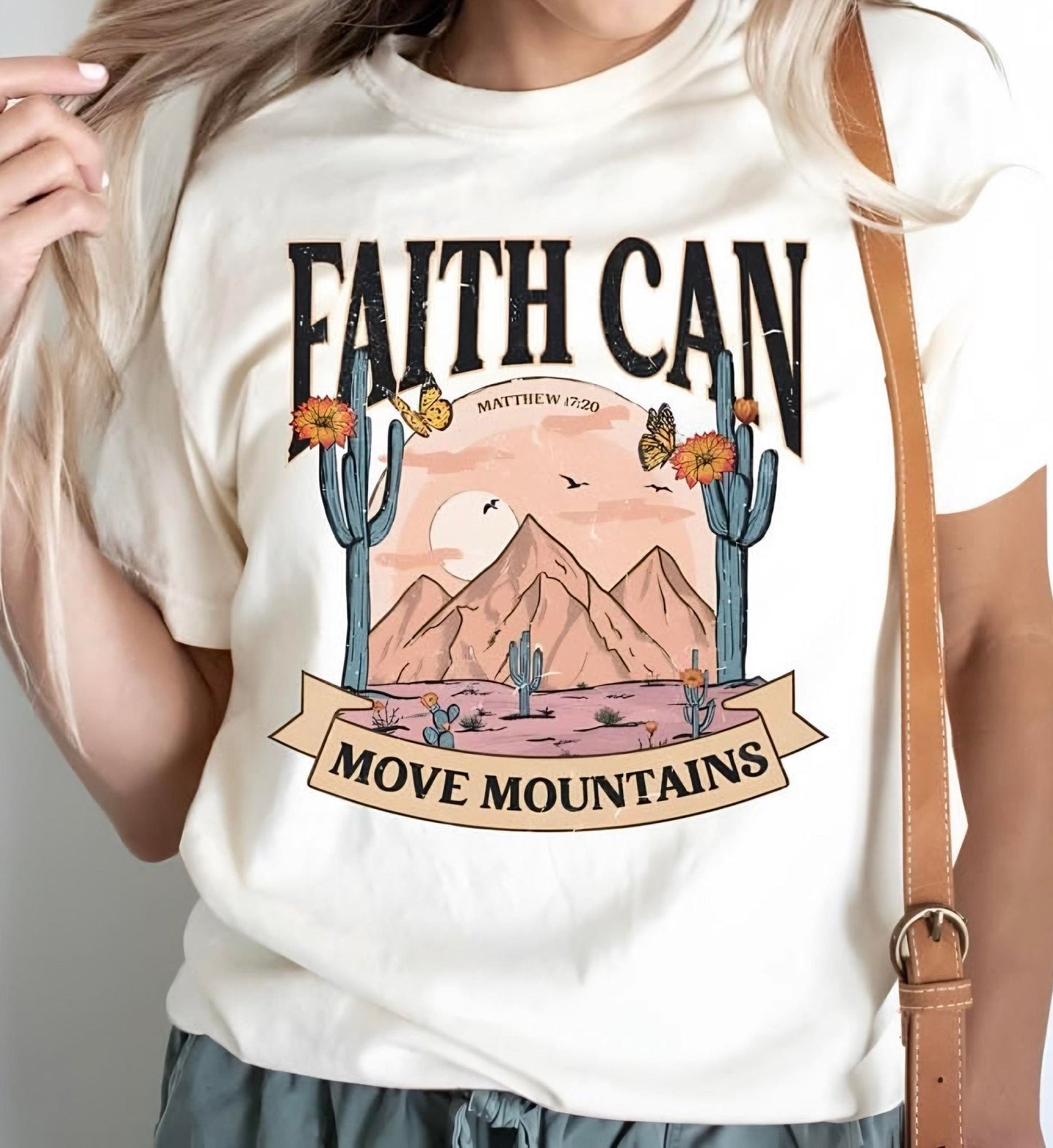 ''Faith Can Move Mountains'' Comfort Colors Tee