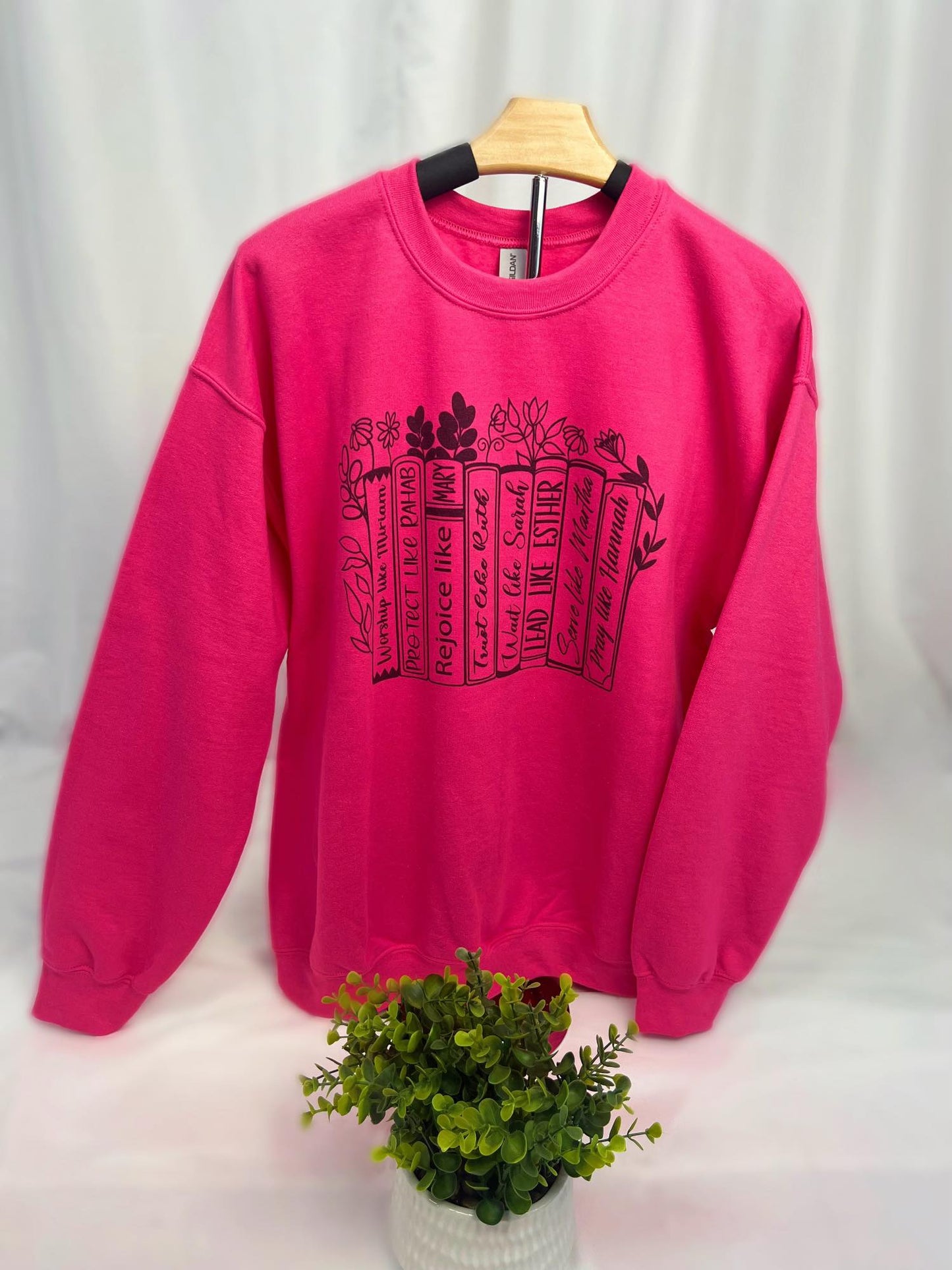 Women of The Bible Crewneck - Heliconia Pink