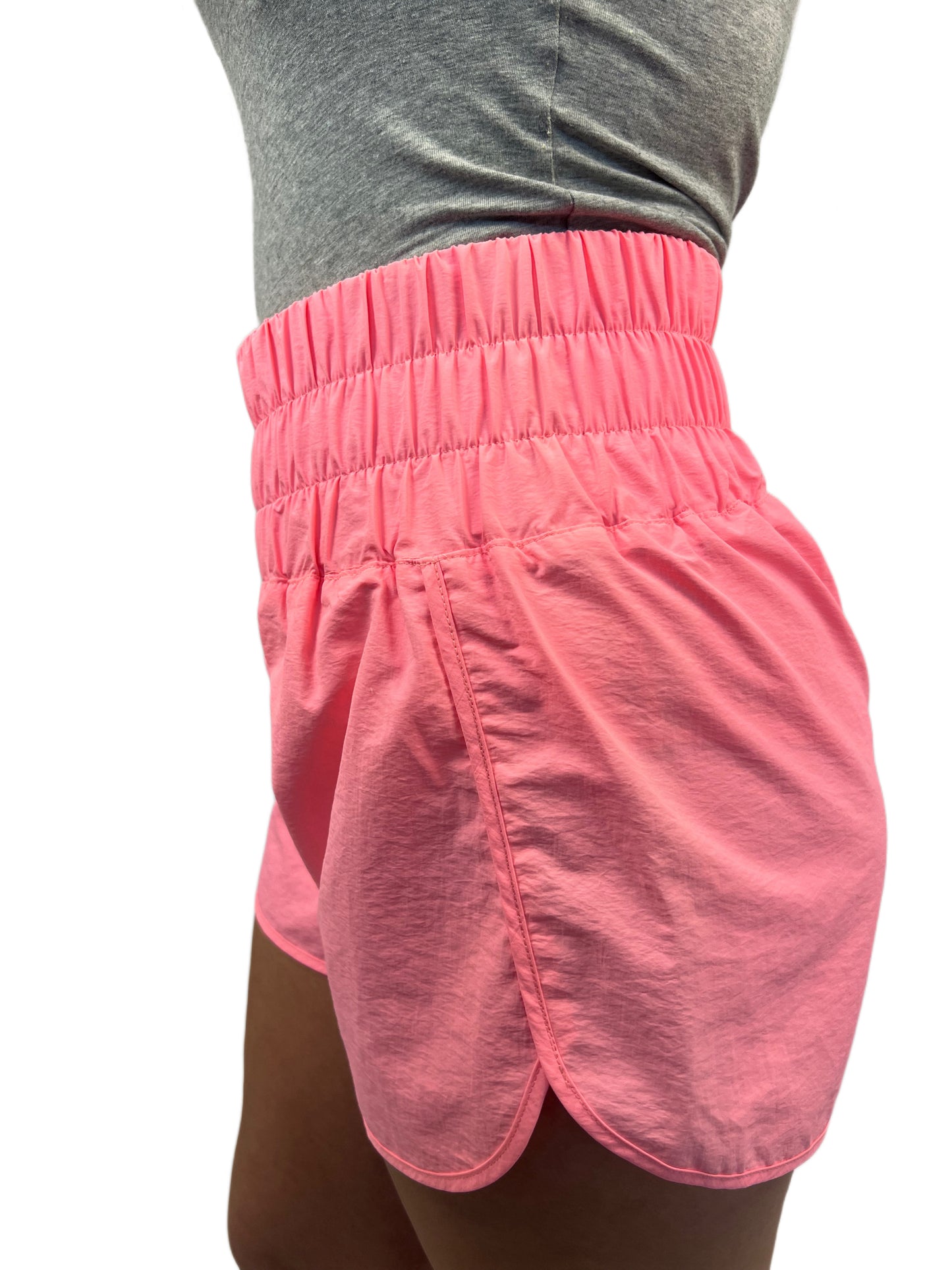 Stay Active High Waist Band Active Shorts in Hot Pink