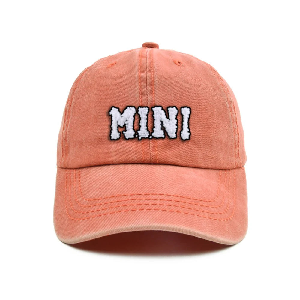 Mama & Mini Sherpa Letter Baseball Hats SET - Burnt Orange