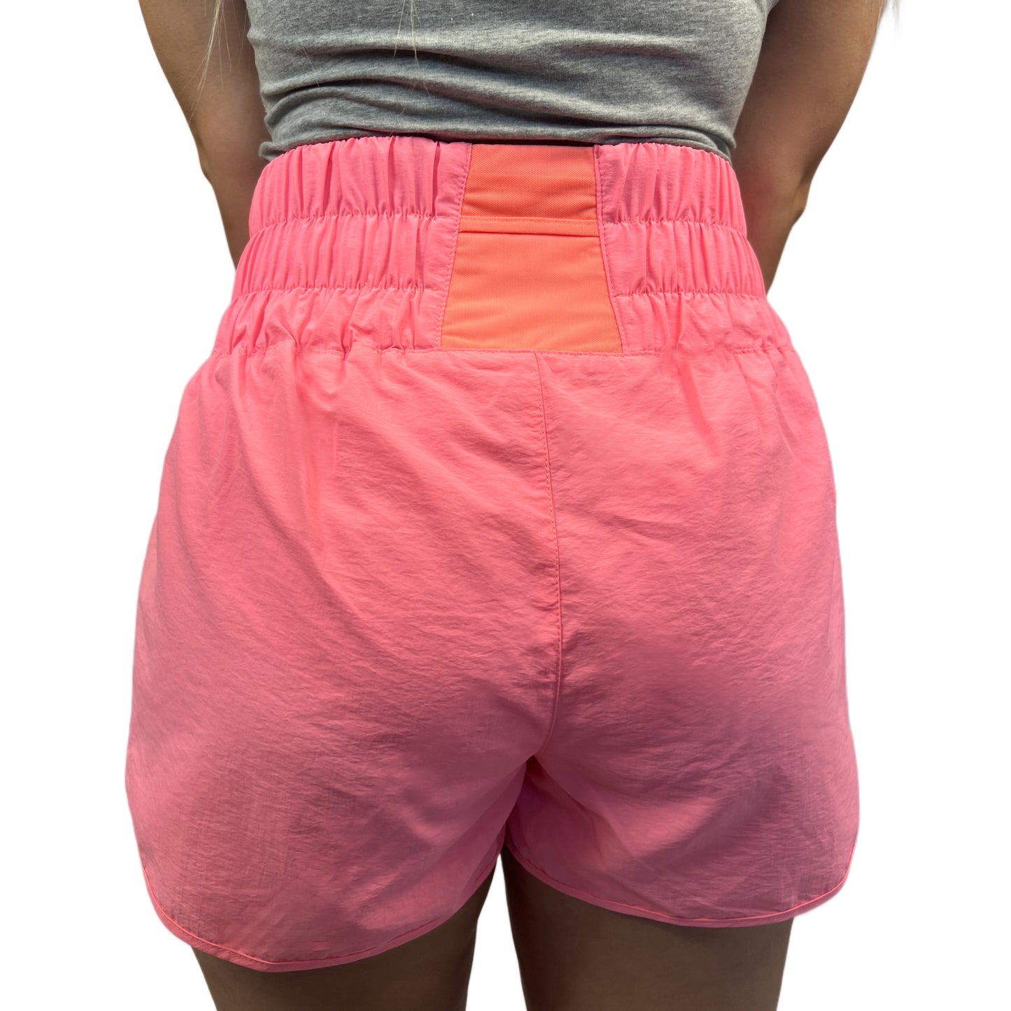 Stay Active High Waist Band Active Shorts in Hot Pink