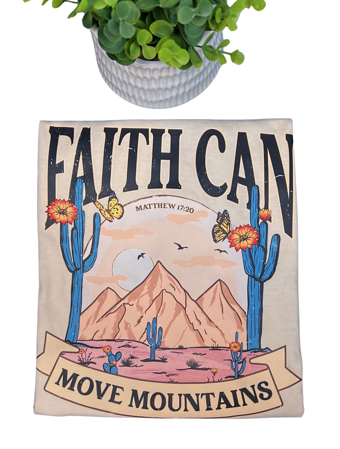 ''Faith Can Move Mountains'' Comfort Colors Tee