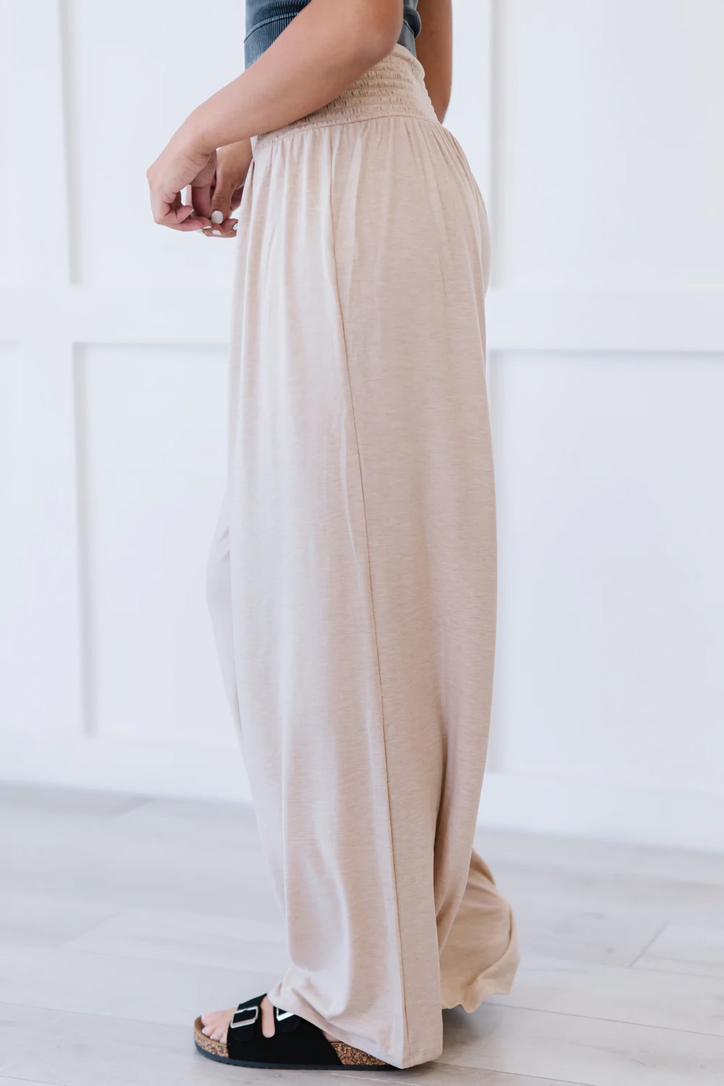 Easy Breezy Palazzo Pants in Beige